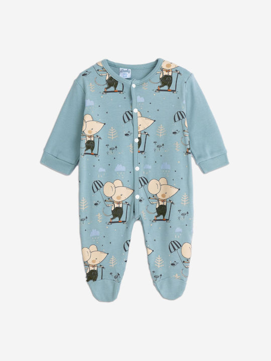 Funky Baby Bodysuit Long-Sleeved Mouse - Pistachio