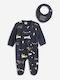 Funky Baby Bodysuit Set Long-Sleeved with Accessories Gray 2pcs