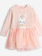 Kinderkleid Langärmelig Tüll Rosa