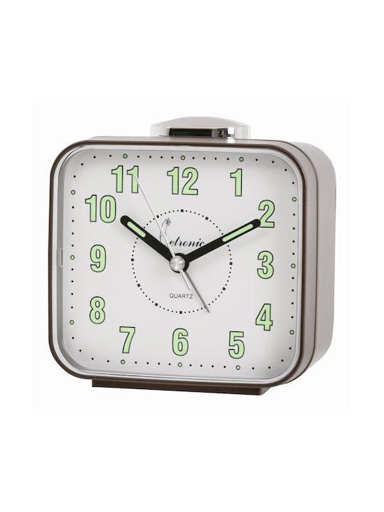 Cetronic Tabletop Clock with Alarm Brown