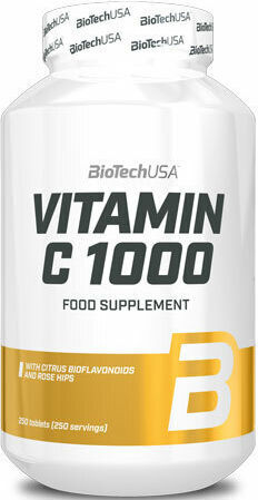 Biotech USA Vitamin C Βιταμίνη για Ενίσχυση του Ανοσοποιητικού, τo Δέρμα & Αντιοξειδωτική δράση 1000mg 250 ταμπλέτες