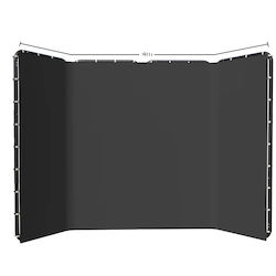 Chromakey Green Screen Backdrop Portable Large Size 240x400cm Black