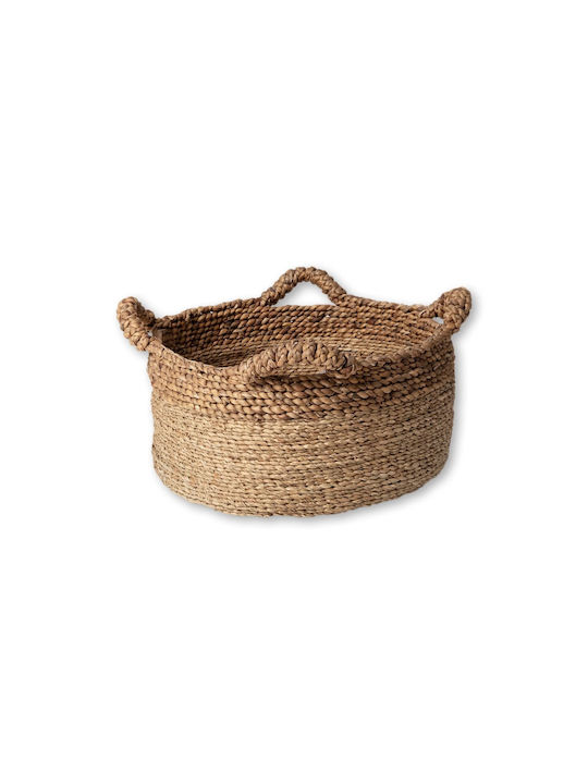 Coș decorativ Wicker cu mânere Brown S Line