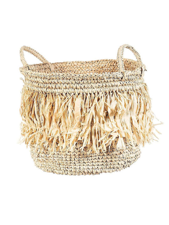 Decorative Basket Wicker with Handles Beige S Line