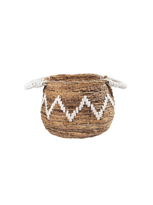 Decorative Basket Wicker with Handles Brown S Line