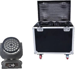 Led Moving Head Light Rgbwauv 6in1 Zoom Wash 1 Flight Case Only Rgbw 4in1