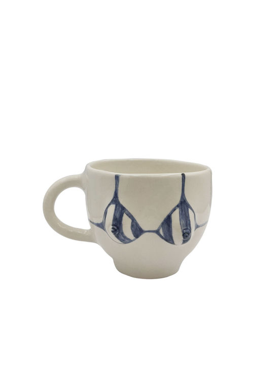 Bikini Cană Ceramică Albă 250ml 1buc