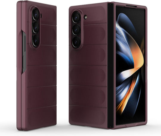 Techsuit Magic Umschlag Rückseite Kunststoff Burgundisch (Galaxy Z Fold6)