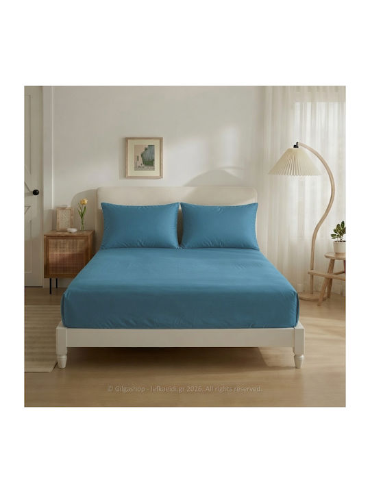 Casa Colori Cearșaf Semi Dublu cu Elastic 120x200+30cm. Benzină