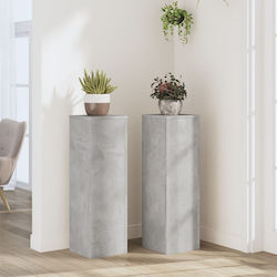 vidaXL Pflanzenständer Holz Grau 25cmx25cmx80cm...