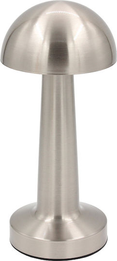 Keskor Metal Lampă de masă LED cu Abajur Argintiu și Bază