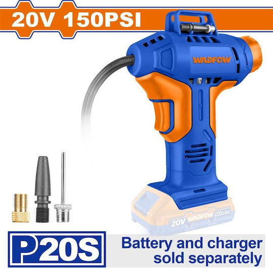 Wadfow Τρόμπα Αυτοκινήτου 150PSI Επαναφορτιζόμενη χωρίς Μπαταρία 20V