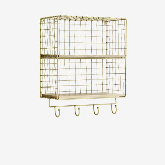 Madam Stoltz Metal Wall Hanger 4 Hooks 35x44cm Madam Stoltz Metal Wall Hanger 4 Hooks 35x44cm
