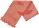 Noidinotte Beach Towel Cotton Orange with Fringes 170x90cm. Shark