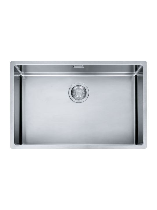 Franke Square Bxx 210-80 Ένθετος Νεροχύτης Inox Brushed Μ84xΠ45cm Ασημί