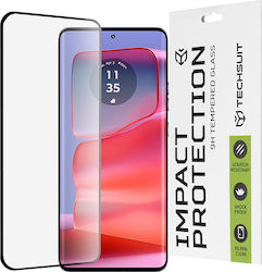 Techsuit Vollflächig gehärtetes Glas Schwarz (Motorola Edge 50 Pro)