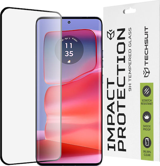 Techsuit 3D Full Glue Full Face Tempered Glass Μαύρο (Motorola Edge 50 Pro)