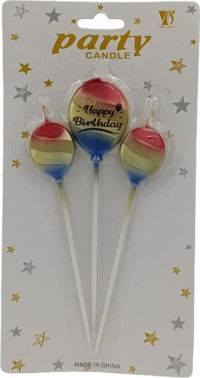 Candles Birthday Candle Happy Birthday 3pcs 6752-61