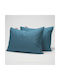 Casa Colori Pillowcase Set with Envelope Cover Petrol 50x70cm.