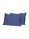 Casa Colori Σετ Μαξιλαροθήκες με Φάσα Blue 50x70εκ.