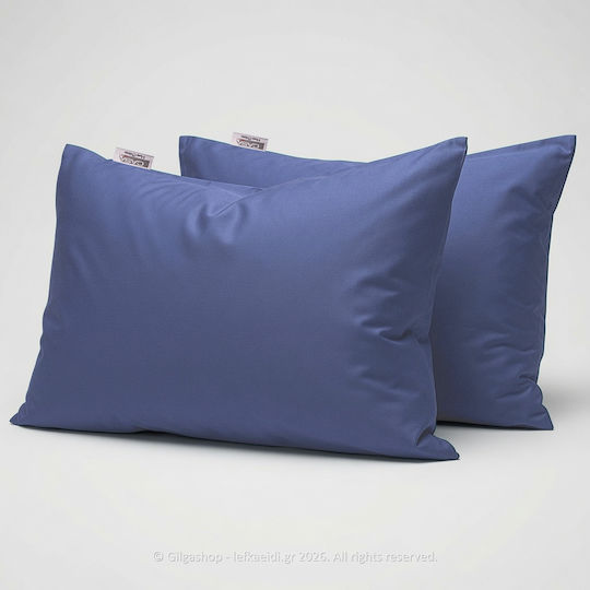 Casa Colori Pillowcase Set with Envelope Cover Blue 50x70cm.