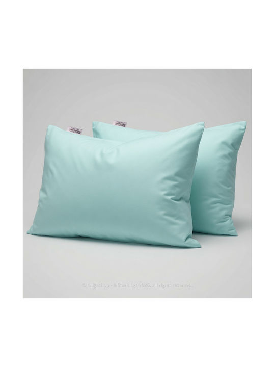 Casa Colori Kissenbezug-Set mit Umschlagumschlag Aqua 50x70cm.