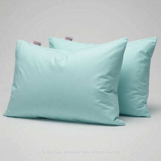 Casa Colori Σετ Μαξιλαροθήκες με Φάσα Aqua 50x70εκ.