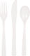 Unique Cutlery Party White 18pcs