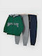 Mayoral Kids Sweatpants Set Green 3pcs