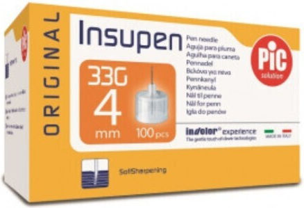 PiC Solution Pic Insupen Βελόνες Ινσουλίνης 33G 100τμχ