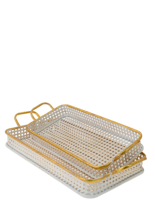 Zen Collection Διακοσμητικός Δίσκος Metallisch Rechteckig 52x24.5x9.2cm 1Stück