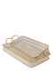 Zen Collection Διακοσμητικός Δίσκος Metallisch Rechteckig 52x24.5x9.2cm 1Stück