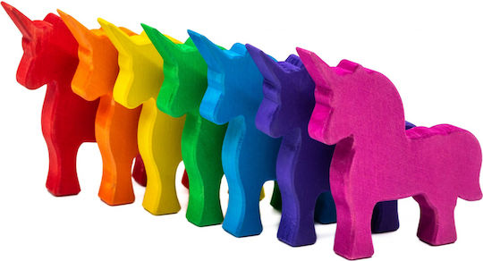 Βρεφικό Παιχνίδι Colorful Unicorns από Ξύλο