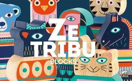 Djeco Jucărie de Construcție din Lemn Wooden Zetribu Figurine 21 pentru Copii 2+ ani+ Ani