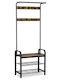 Leobert Floor Garment Rack made of Wood Black