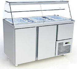 ArtSteel Edelstahl Kühltisch Salat 280Es mit Schublade und Kühlaggregat L141xB80xH130cm ArtSteel Edelstahl Kühltisch Salat 280Es mit Schublade und Kühlaggregat L141xB80xH130cm