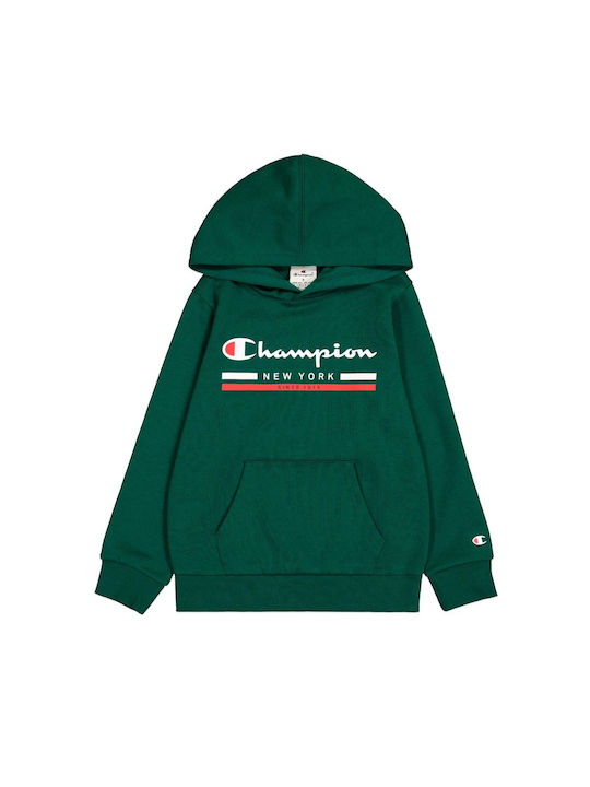 Champion Kids Sweatshirt with Hood Green