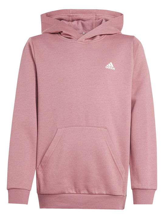 Fleece Kids Sweatshirt with Hood and Pockets Pink Sweatshirt Essential