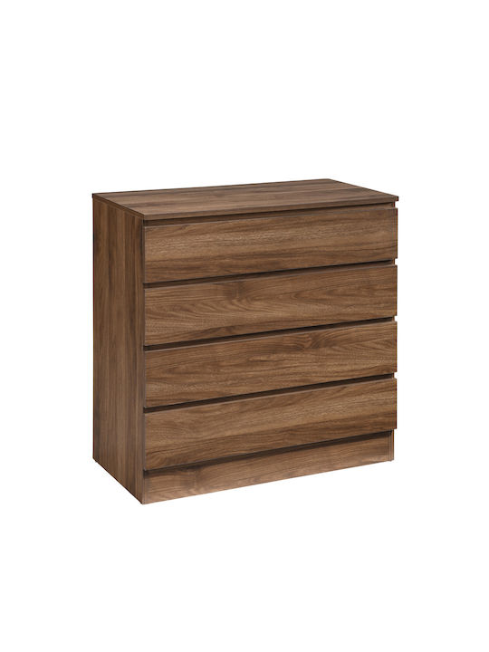 Polo Wooden Chest of Drawers Walnut 76x40x76cm