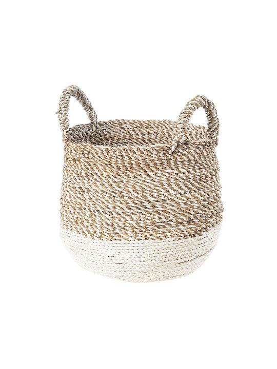 Decorative Basket Wicker with Handles Beige S Line