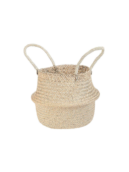 Decorative Basket Wicker with Handles Brown S Line