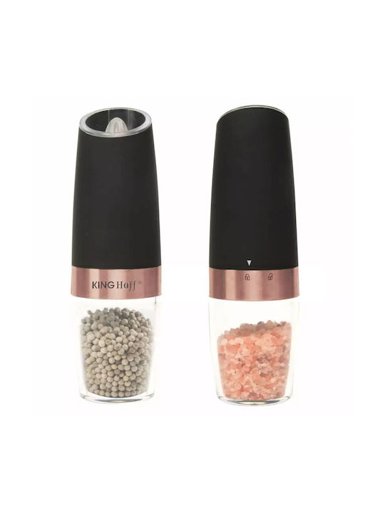 KING Hoff Electric Set Spice Mills made of Plastic in Black Color 2pcs