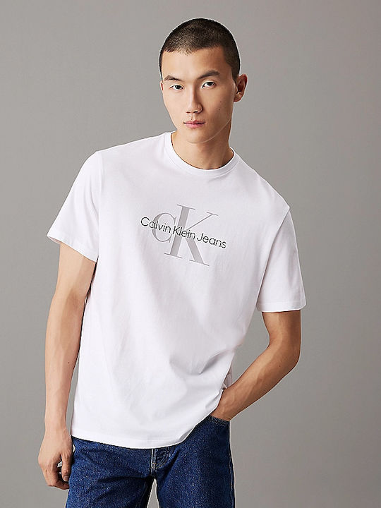 Calvin Klein Herren T-Shirt Kurzarm Brilliant White