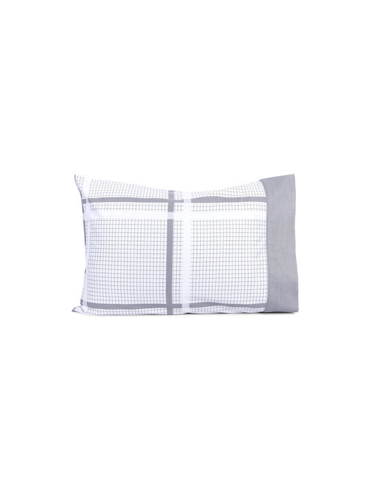 Mc Decor Premium Μαξιλαροθήκη Γκρι 50x70εκ.