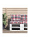 vidaXL Waterproof Bench Cushion for Pallet with Backrest Gray Checkered 2pcs