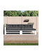 vidaXL Waterproof Sofa Cushion Palette with Backrest Anthracite 5 Pieces