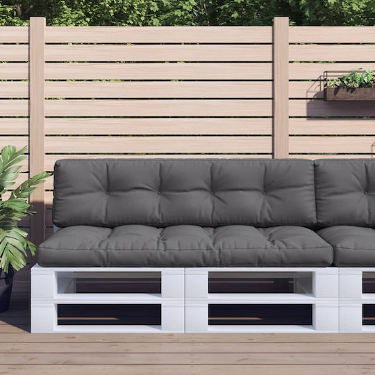 vidaXL Sofa Pallet Cushion With Backrest Anthracite 2 Pieces