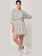 Rochie-Cămașă Mini Albă