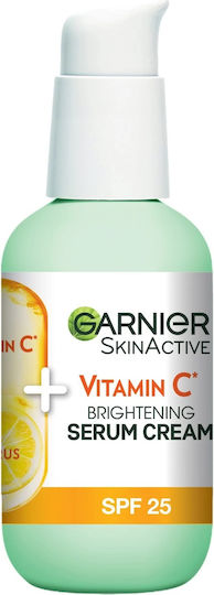 Garnier Skinactive Vitamin C Brightening SPF25 Serum Hidratant de Față SPF25 cu Vitamina C pentru Strălucire și Tonifiere 50ml