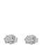 Metrongold Earrings made of White Gold with Diamond